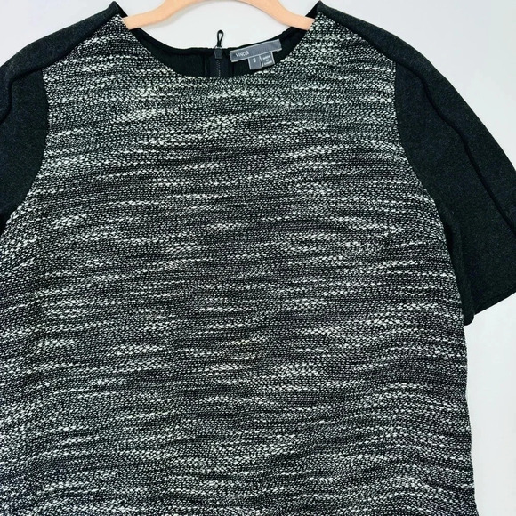 Vince Textured Tweed Wool Boxy Zip Top Size Small - Picture 4 of 10